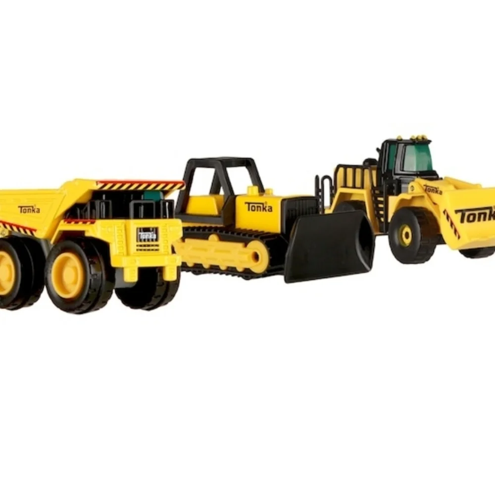 New Tonka Metal Movers 3-Pack Yellow Construction Vehicles Toys - Picture 3 of 7